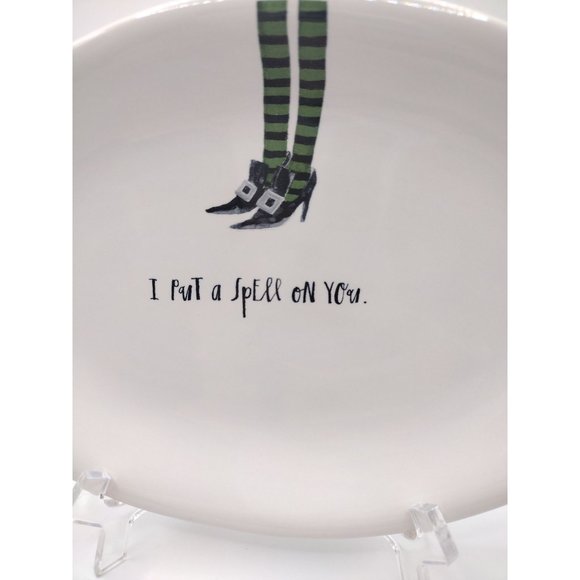 Rae Dunn Artisan Collection by Magenta Halloween Plate I Put A Spell on You - Picture 2 of 3